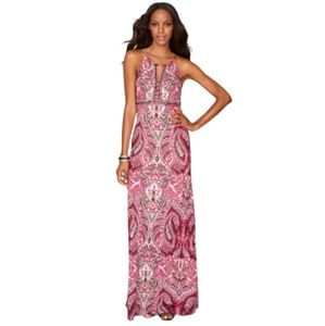 Inc. International Paisley Dress Fuschia sz M